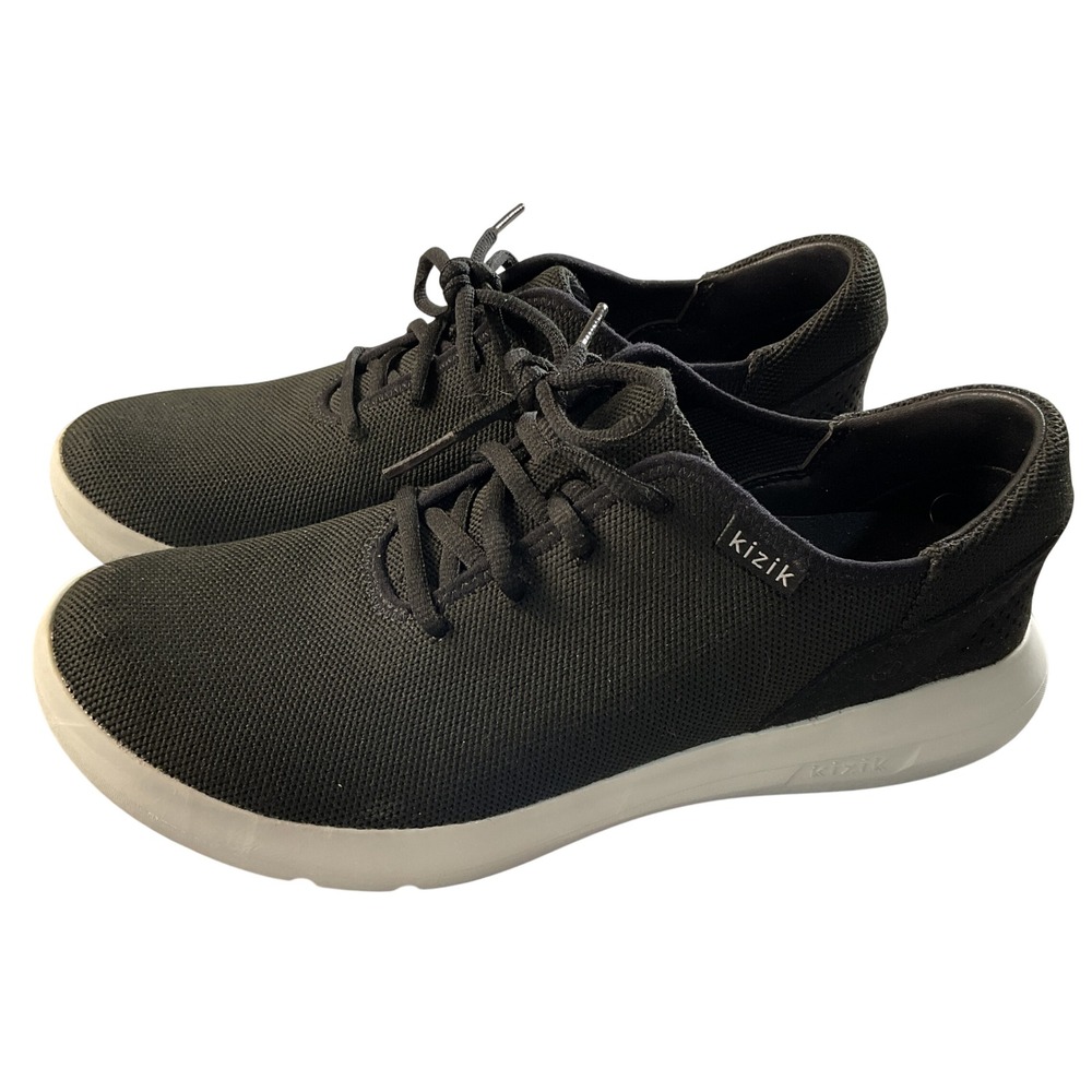 Kizik Madrid Eco Knit Black‎ White Hands Free Slip On Sneakers Mens 8 Womens 9.5